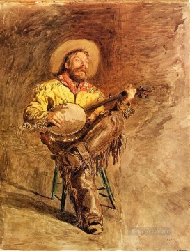 vaquero de indiana Painting - Vaqueros cantando retratos de realismo Thomas Eakins